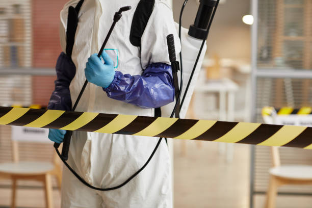 Professional Biohazard Cleanup technician working in Freeport, NY